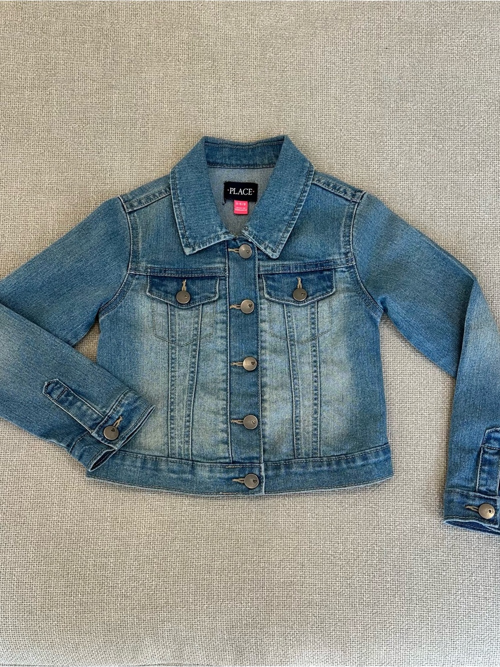 The Childrens Place Girls Denim Jean Jacket Size Small 5/6